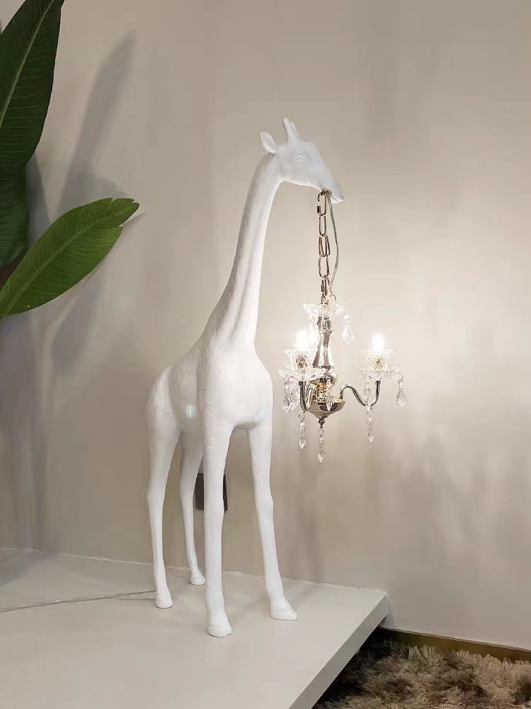 SPOTTED DEER CRYSTAL HOME DECOR FLOOR LAMP FOR LIVING ROOM FLOOR STANDING LAMP