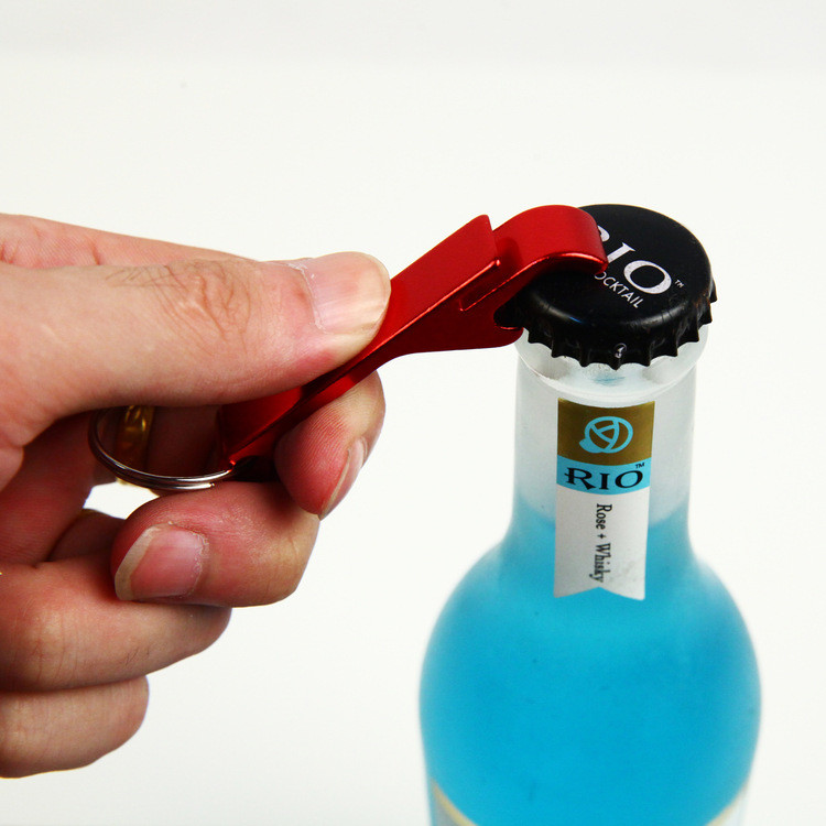 Aluminium Functional Dazzle Bottle Opener Portable Keychain Logo Customized