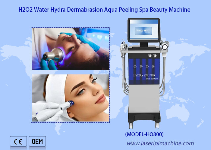 Multi Function 8 Handles Hydro Oxygen Facial Machine Elight Probes