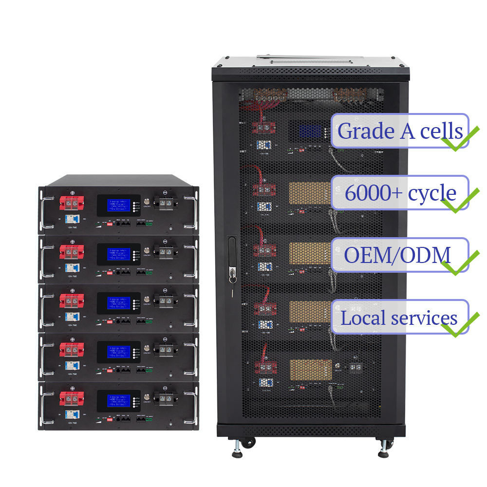LiFePO4 Lithium Li-Ion Battery ALL IN 1 Plug And Play Rack 10KW 15KW 20KW 48V