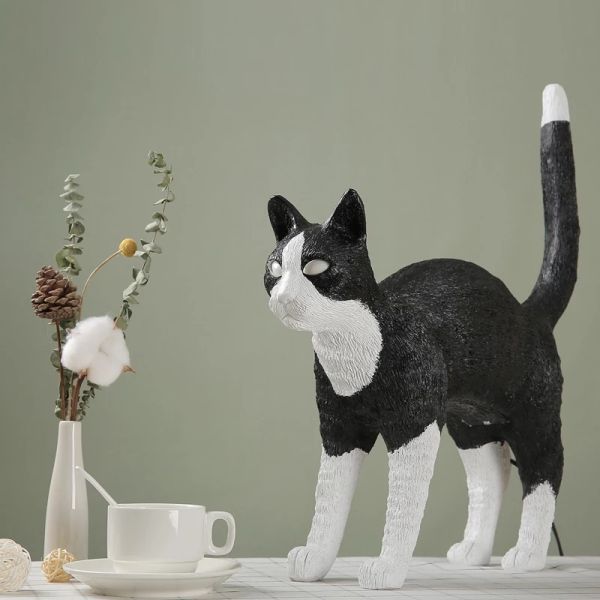 Modern SELETTI Resin Cat LED Table Lamps minimalist creativity animal Jobby the Cat LED Rechargeable Table Lamp(MTB-244)