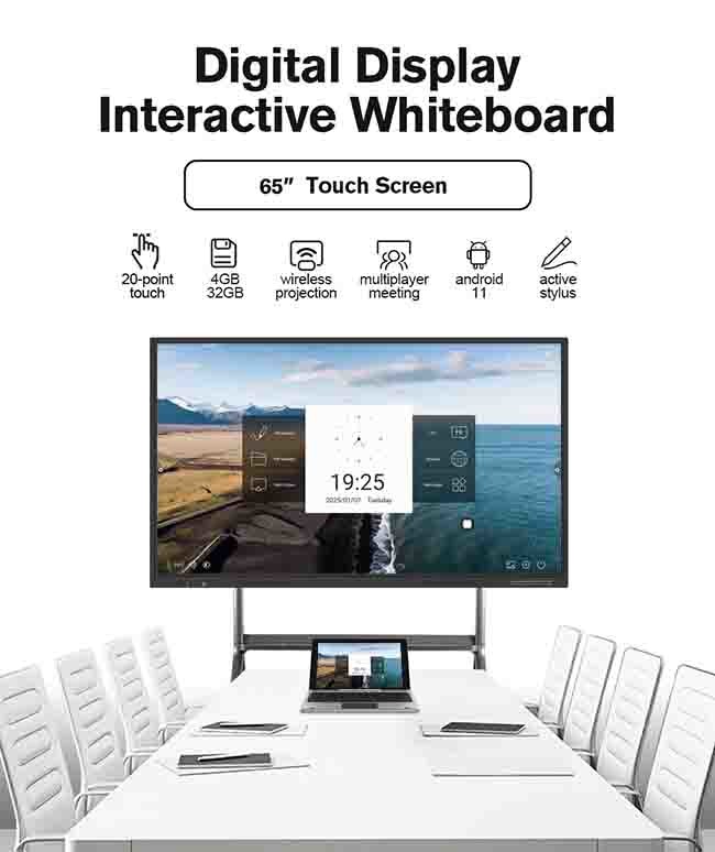 Classroom Smart Interactive Flat Panel 65 Inch OEM LCD Interactive Whiteboard