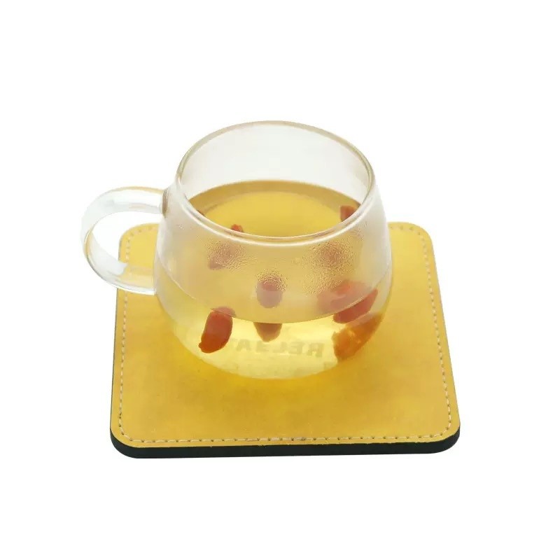 Personalized Blank Sublimation PU Leather Coasters For Sublimation Photos Printing