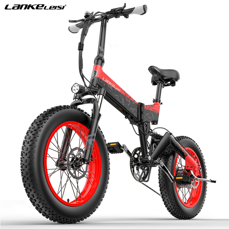 48V 20 Inch Fat Tire Folding Electric Bike Shimano Gear 6061 Alu 35-40km