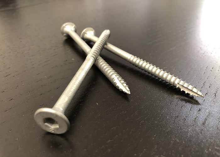 Galvanised C4 Bugle Head Batten Screws 14G Hex Socket Drive 100mm Decking Screws