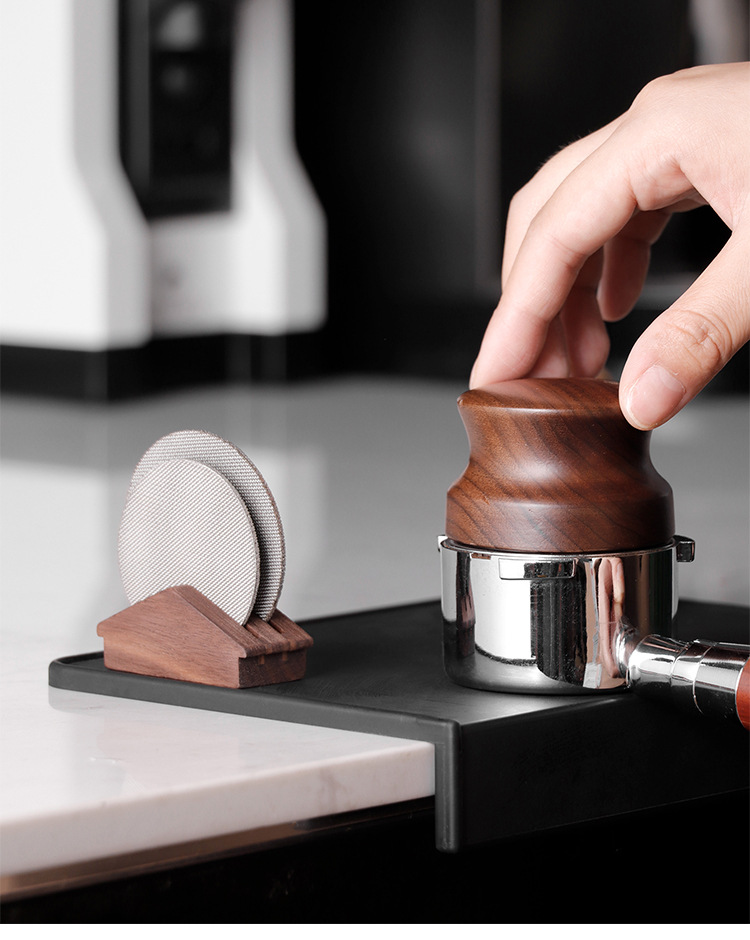 Barista Home Coffee Walnut 58mm Steel Espresso Tea Filter Holder with Customized Size