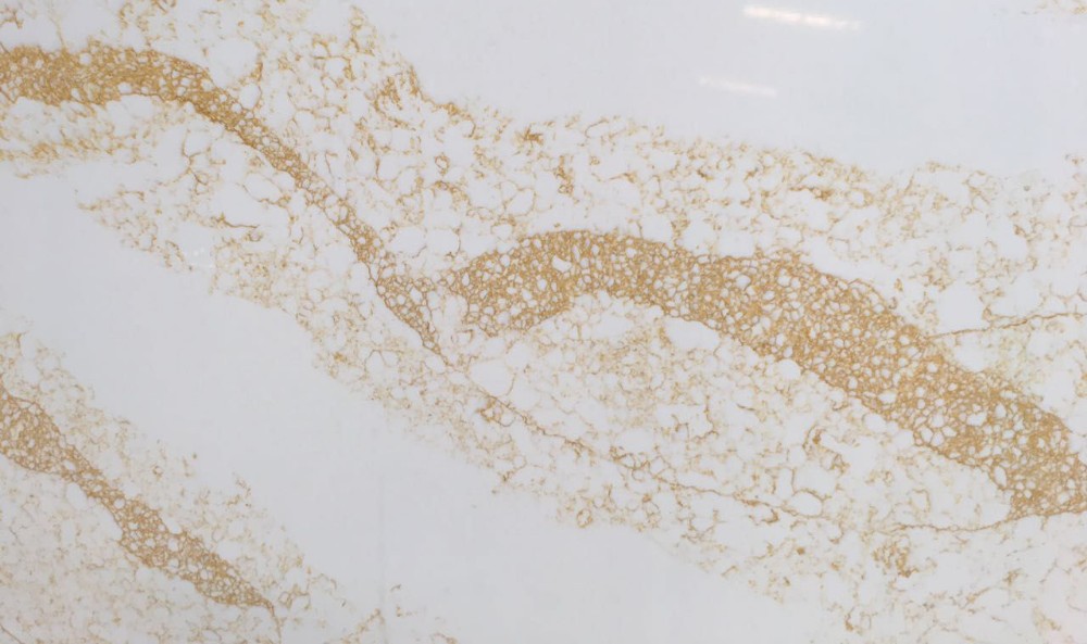 Calacatta Gold Quartz Stone Slab 3000 X 1400mm / Customized Cut Size
