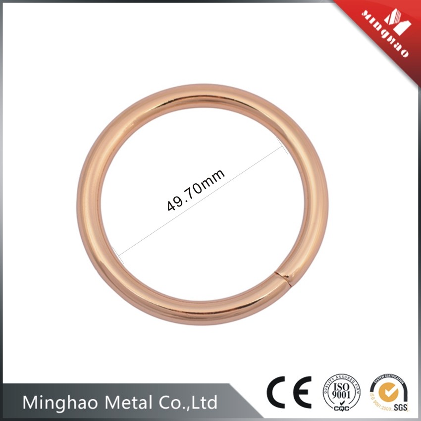 Cheap metal buckle manfacture,2 Inch O-Rings of bag parts,49.7mm,Zinc alloy