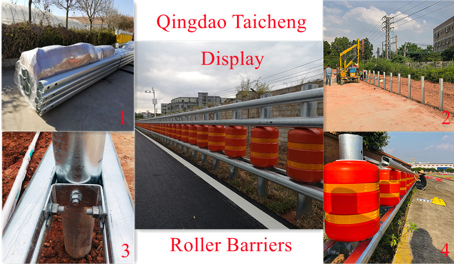 Traffic Plastic Pliable Barrier Spiral Staircase Rotating Anticollision Highway Guardrail