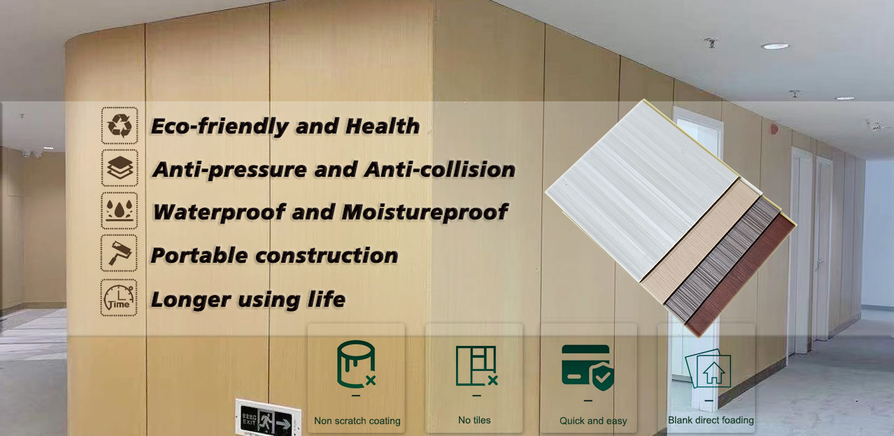 Soundproof PVC Wall Panels Wood Effect 2m-5m Plastic Wall Cladding Sheets