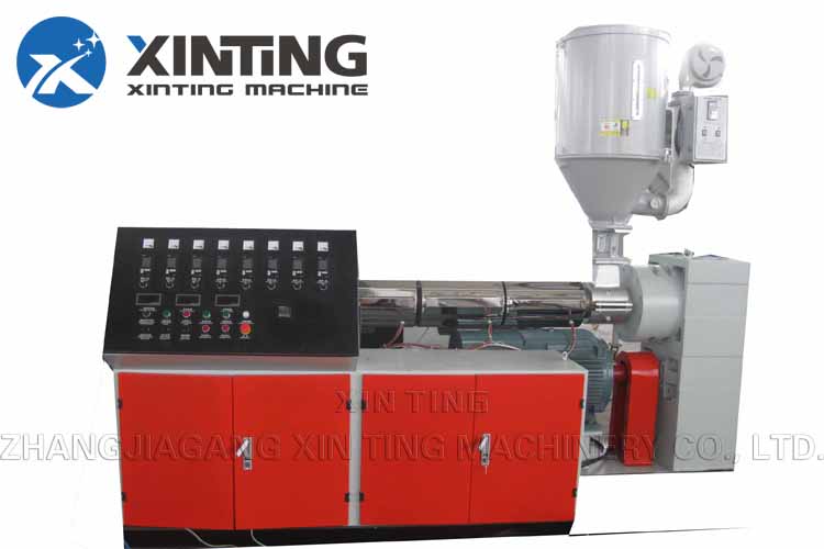 PE Single Wall Corrugated Pipe Production Line Water / Air Cooling High Intensity