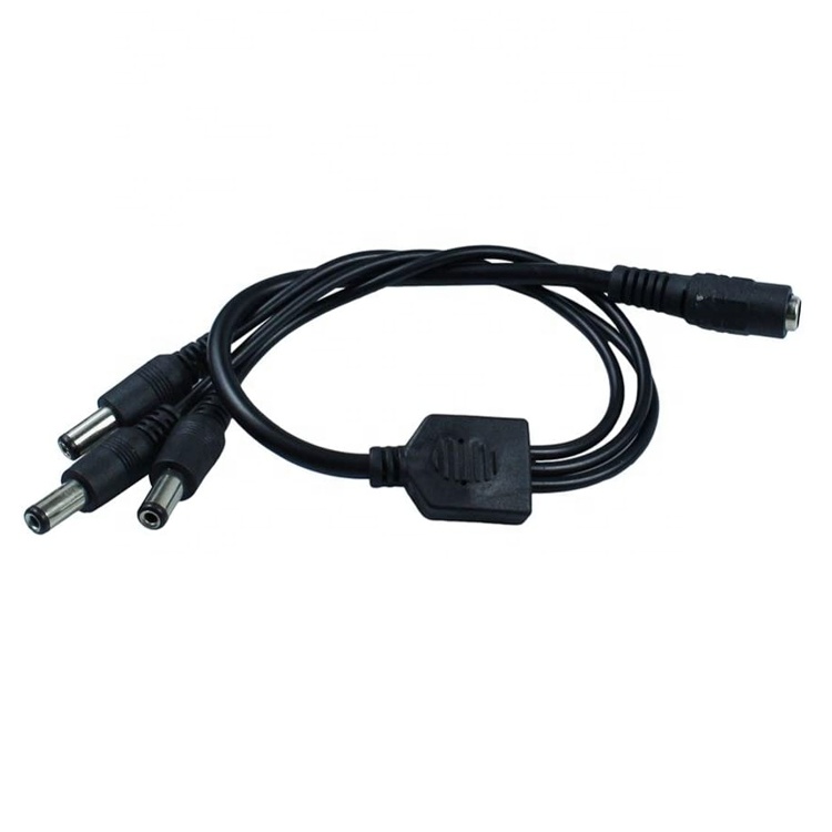 1 Input to 3 Output 1 Female to 3 Male 5.5x2.1 mm DC Power Supply Splitter Cable for CCTV Led Strip