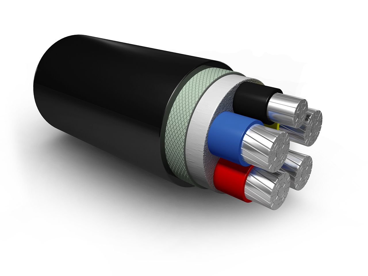 Black 110kV XLPE High Voltage Underground Cable 50mm For Construction