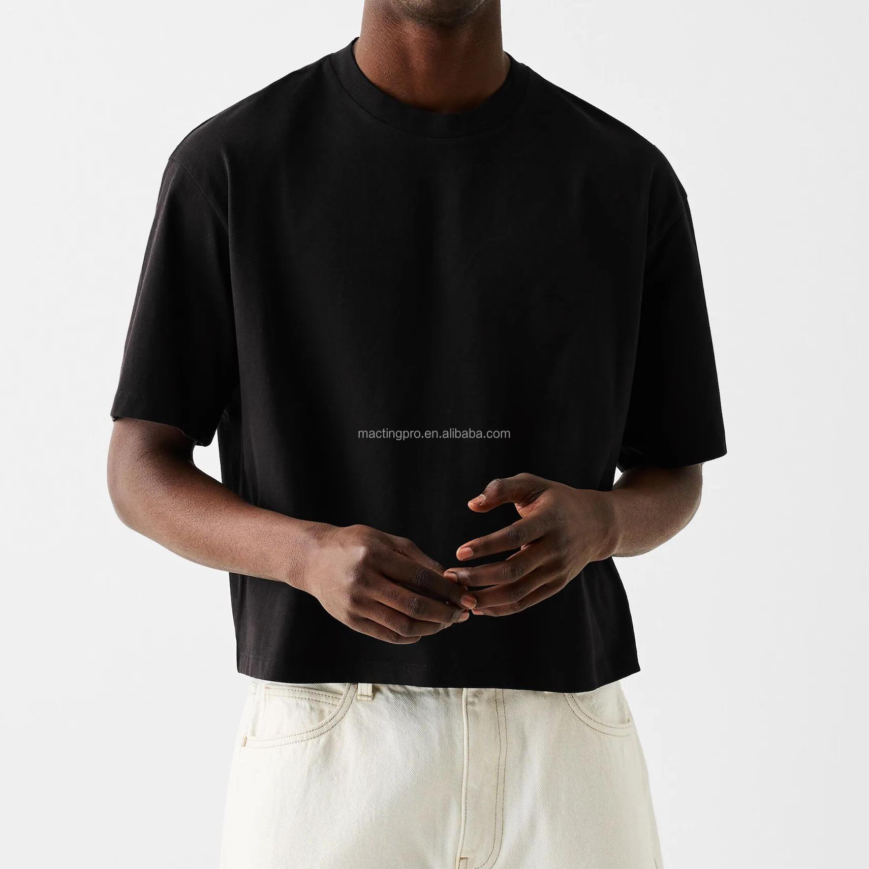 Cotton Drop Shoulder Boxy T Shirt Fit Box Tee For Men In Oversized Style