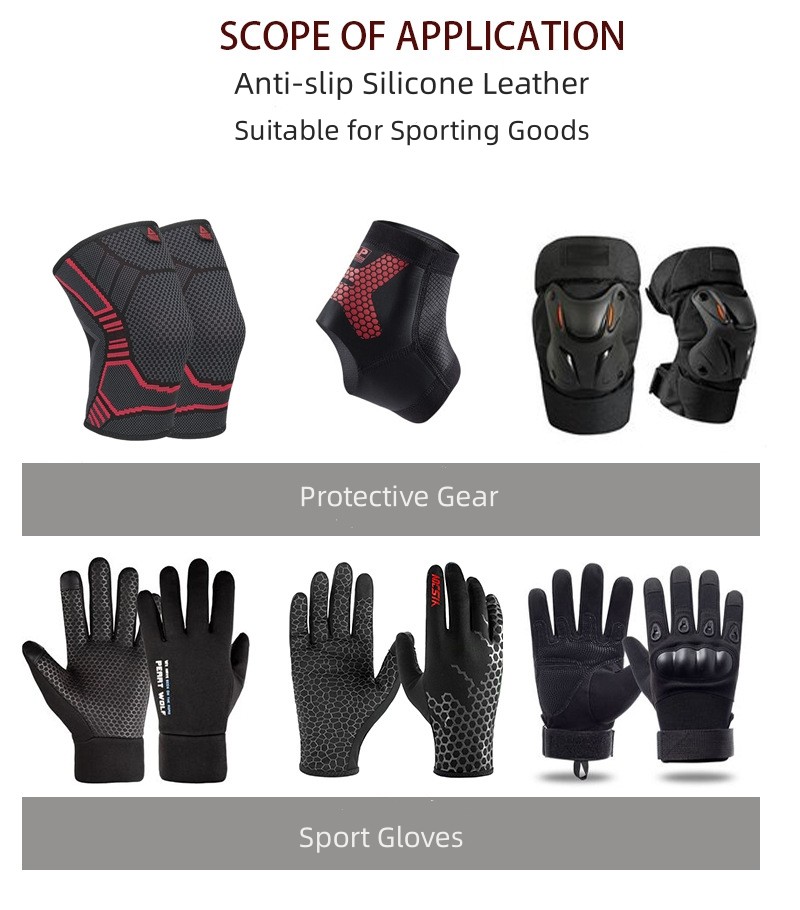 Anti Slip Silicone Leather Fabric Printed Honeycomb Faux Leather