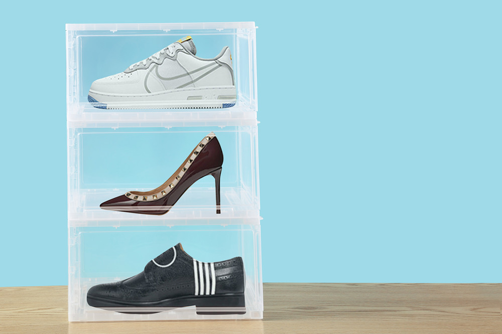 DustProof Transparent Plastic Shoe Box Superposition Display Moisture Proof