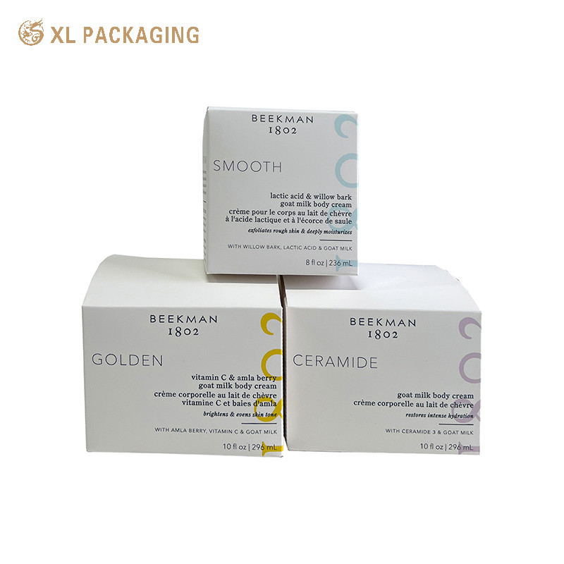 Custom Printed Cosmetic Bottle Folding Card Paper Box Makeup White Paper Box Cardboard White Skin Care Packaging Paper