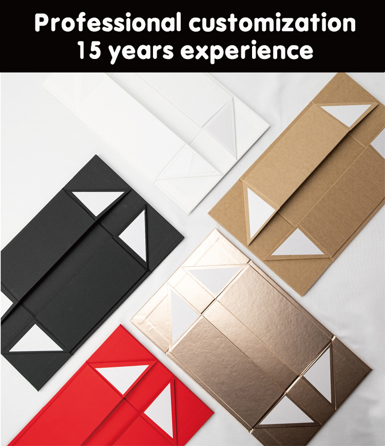Custom Design Available Luxury Gift Box Packaging Stock Magnet Folding Gift Box With Ribbon