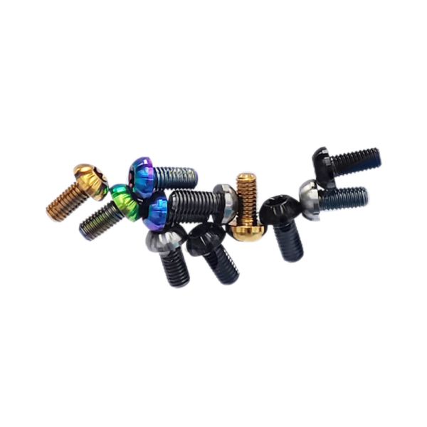 Motorcycle 6Pcs M5x10 Front Brake Disc Screw Titanium Alloy