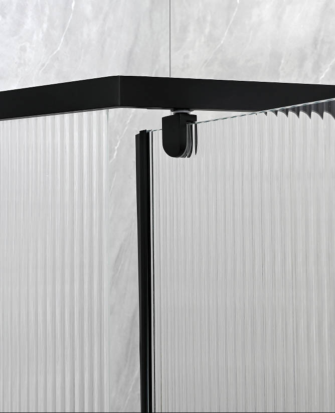 6mm Narrow Reeded Glass With Alum Frame For Modern And Stylish Bathroom