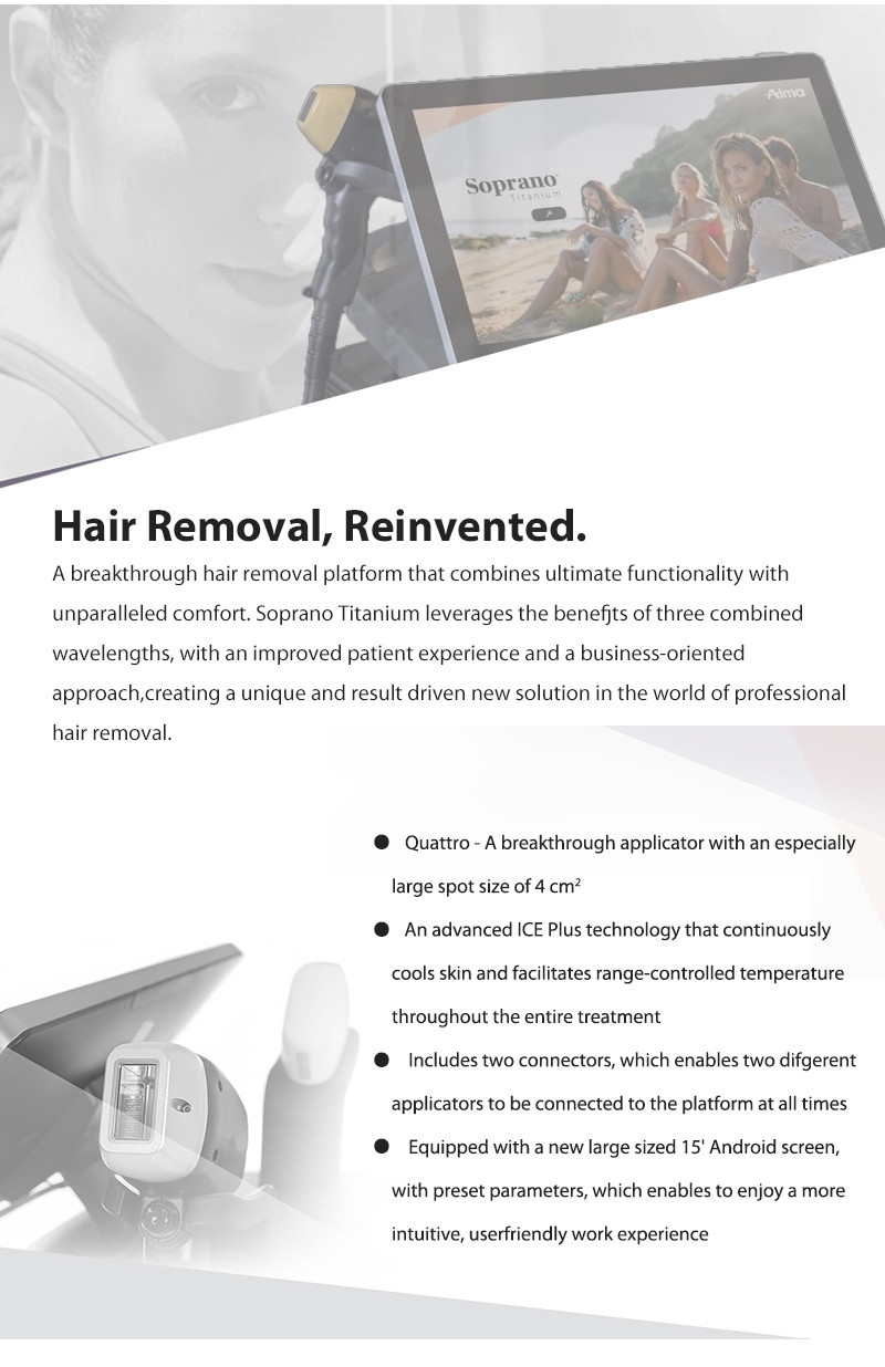 3 Wave Diode Laser Hair Removal Machine Permanent 755nm 808nm 1064nm