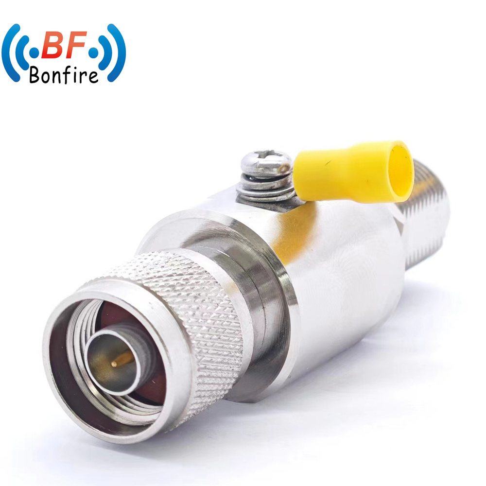 RF Lightning Arrester DC-6000MHz N Female Audio Jack Bulkhead to SMA Female Silver Plated Surge Protector Arrestor with 90V Gtd