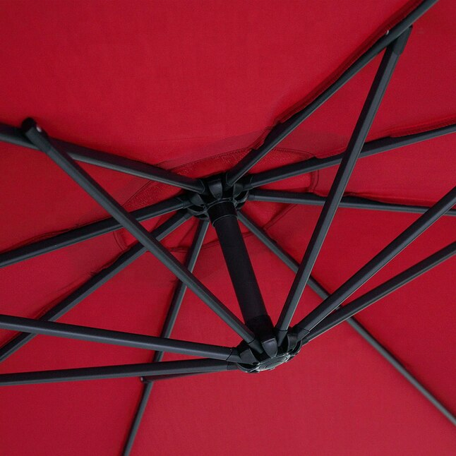 Wind Resistant Garden Patio Parasols Polyester Fabric Aluminum Beach Umbrella