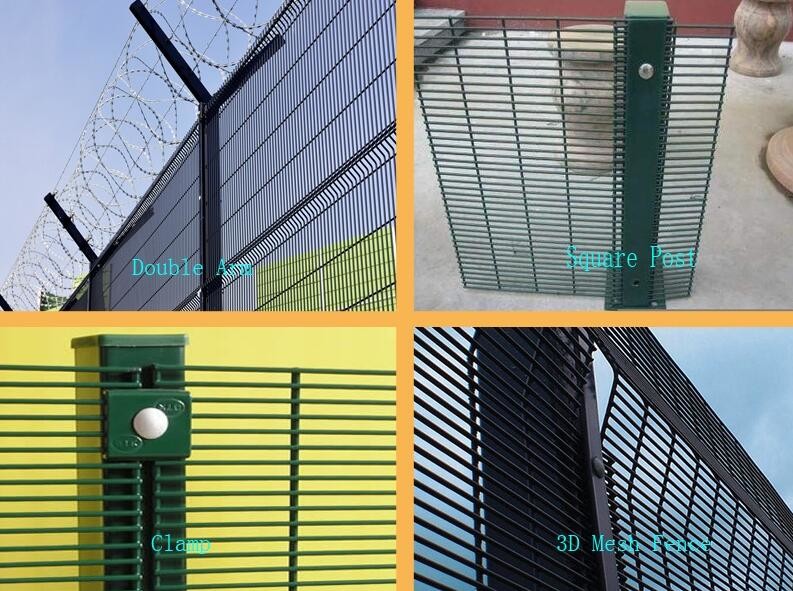 Welded Mesh Galvanized Anti Climb Fencing 358 Height 1.83m
