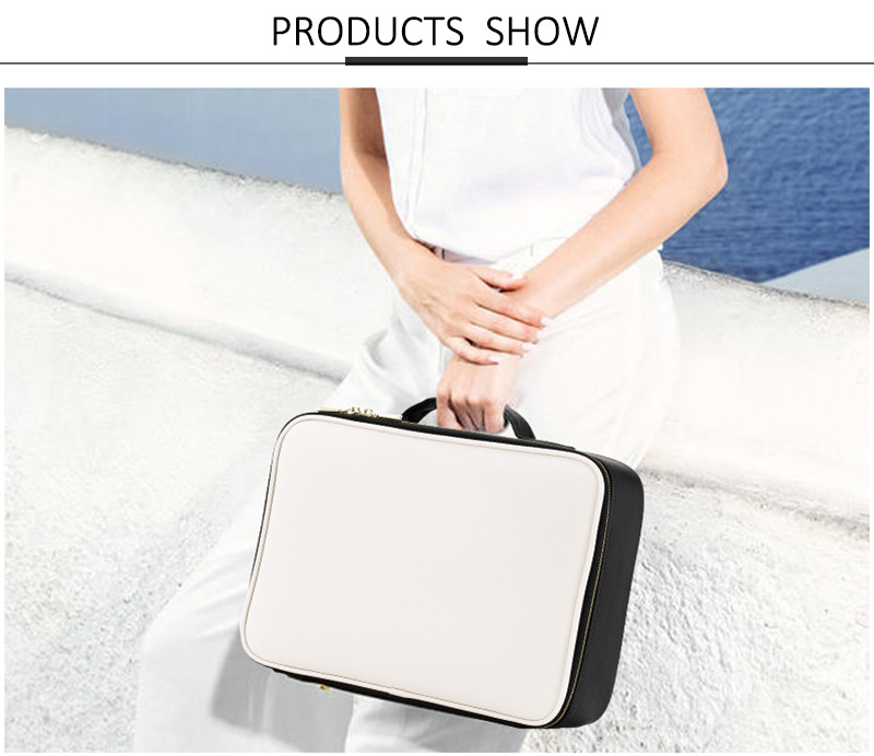Multifunctional L38*D10*H27CM Makeup Bag Case With Handle