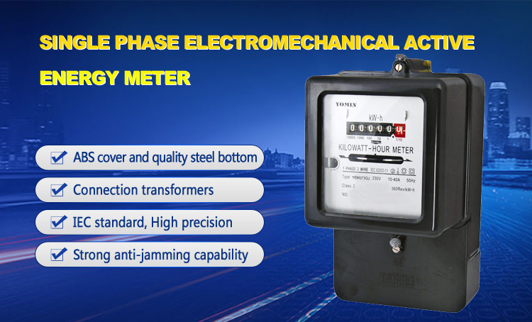 Single Phase Front Board Installed Mechanical Energy Meter
