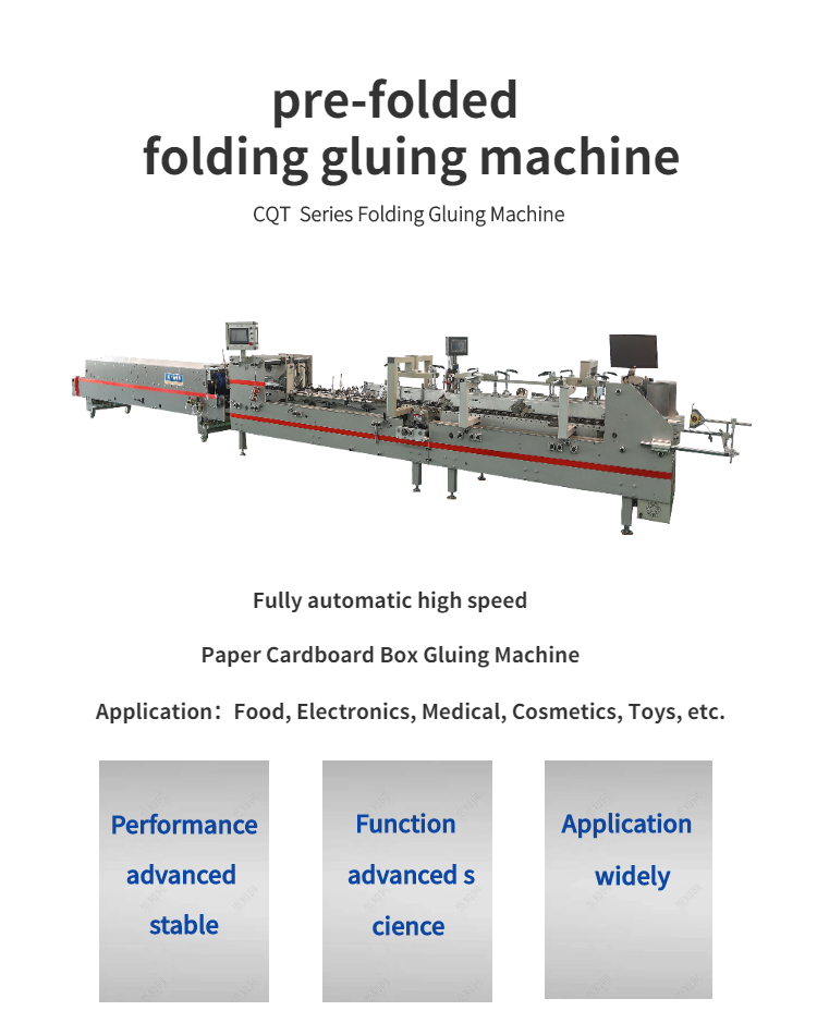 PLC Controlled 3A Carton Folder Pasting Gluing Machine for Automatic Box Production