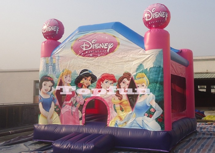 Blue 4 in 1 Inflatable Bouncer Custom Logo And Free Blower For Kids
