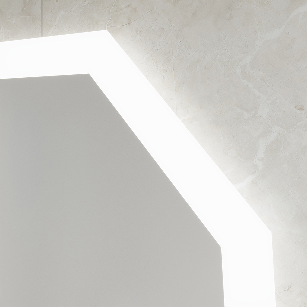 Anti Rust Bathroom Mirror With Lights Fashionable Illuminated Mirror With Digital Clock