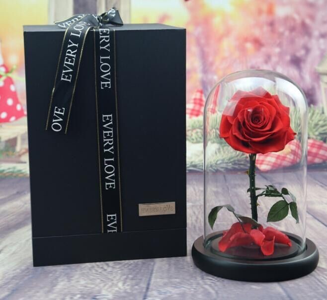 2021 popular Preserved Roses Long lasting Roses in Dome Valentines Day Gift