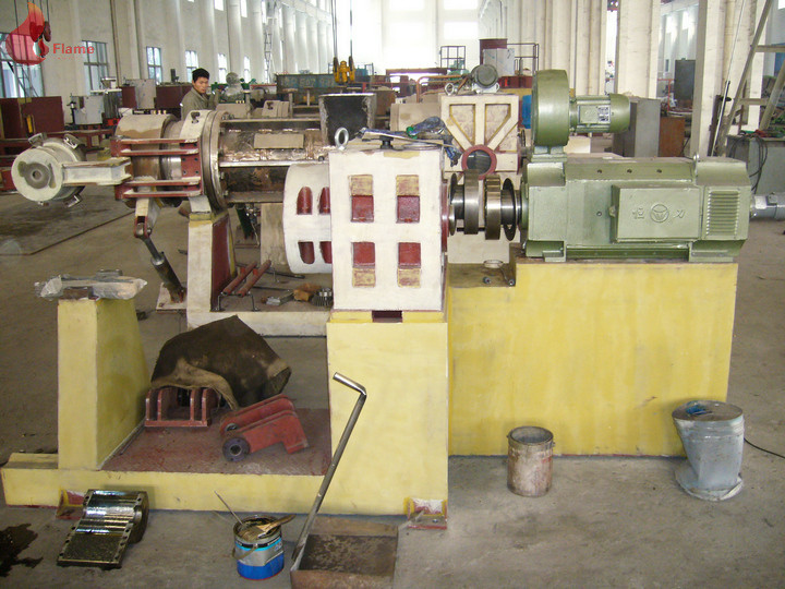 CE Hard Chrome Plating Single Screw And Double Die-head Plastic Filter Extruder For PVC