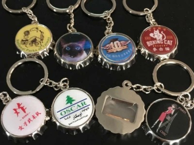 Promotion Printed Cap Keychain Beer Bottle Opener,Custom cheap promotion gift, zinc alloy bottle cap shape beer bottle o