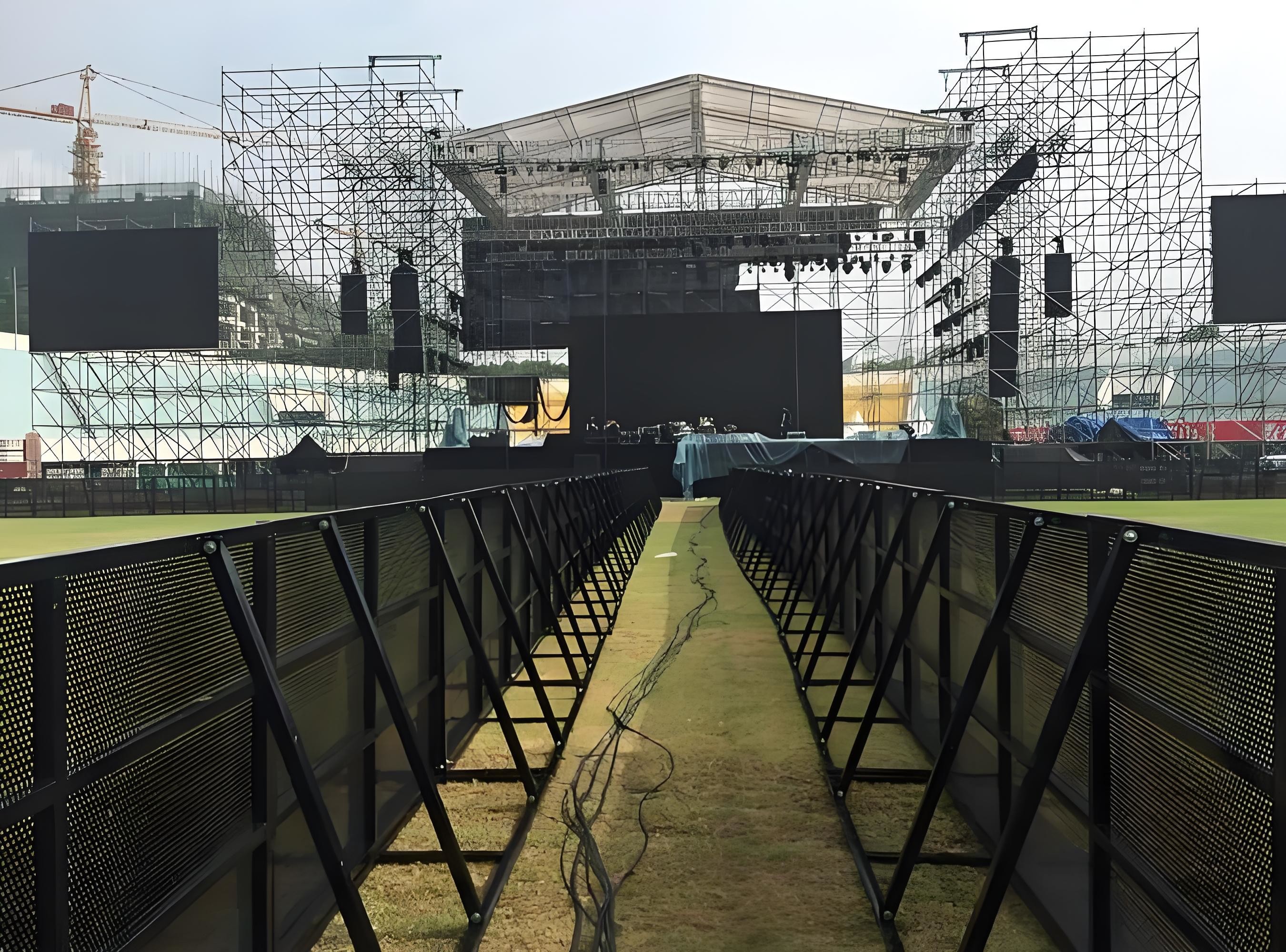 Black Folding Explosion Proof Barrier 1.5M Concert Crowd Barriers