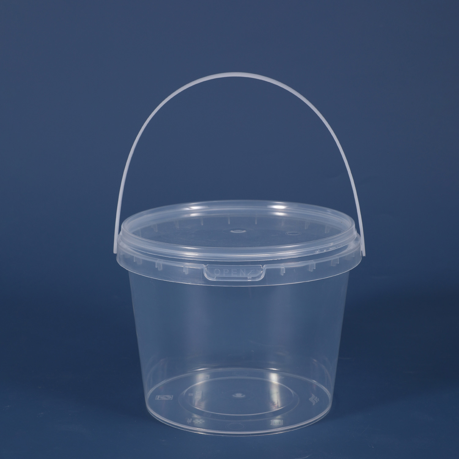 450ml-900ml Transparent Plastic Food Storage Buckets With Lids Fruit Bucket