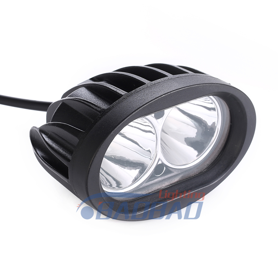 Universal White Plastic Aluminum 20W LED Work Light For Motorcycle Car