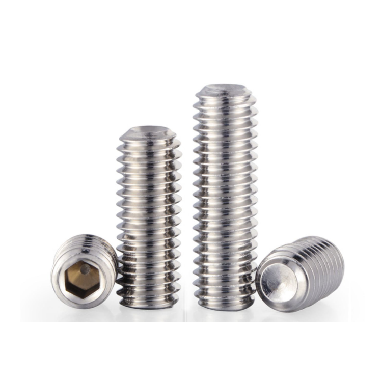 Metric Measurement System SS304 Headless Hexagon Socket Set Screws Passivated Finish
