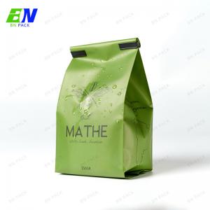 China Custom Printed Food Packaging Side Gusset Kraft Paper Plastic Coffee Packaging Tin Tie Bag With Valve on sale