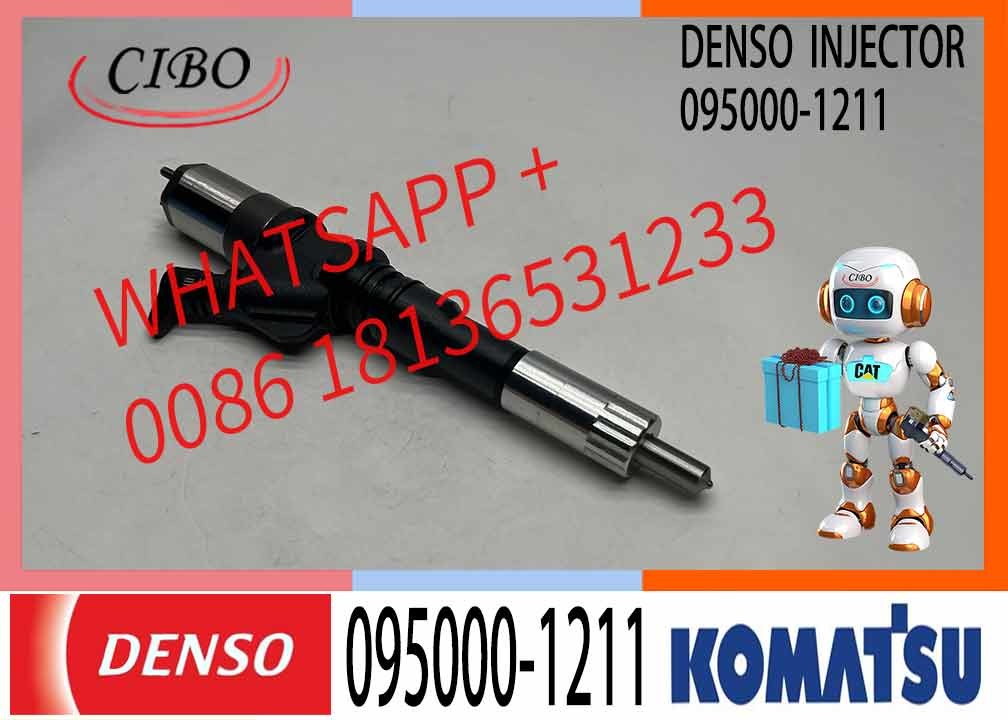 Good Quality Common Rail Fuel Injector 095000-1211 Fuel Injector 6156-11-3300 For PC400-7