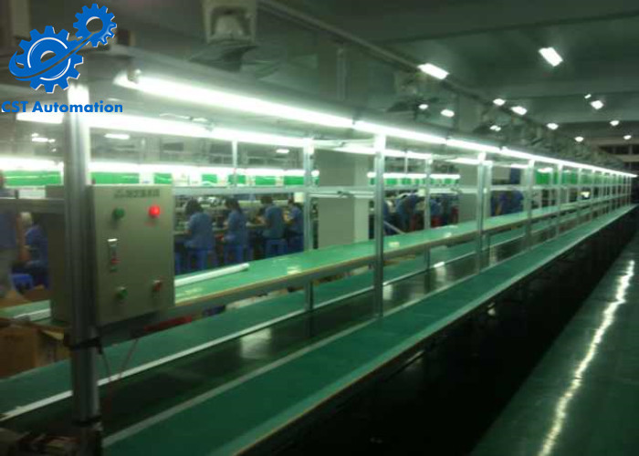 Two Side Electronics Assembly Line , MP3 Manual Assembly Line PVC Belt