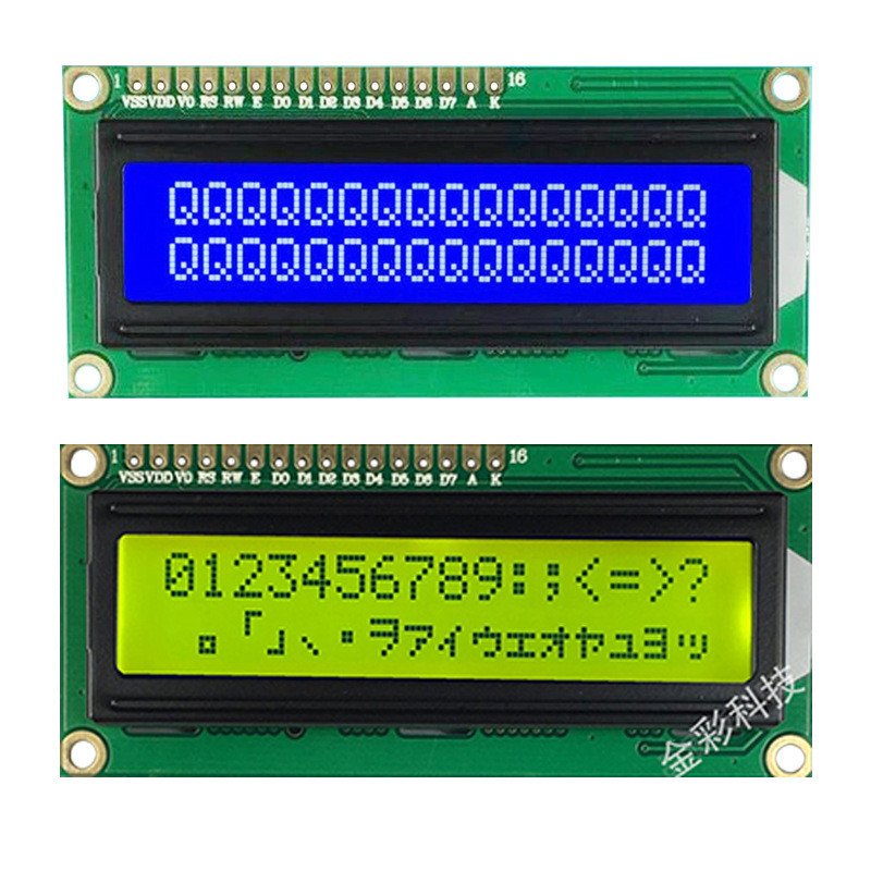 16pin STN Character LCD Display Customized Mono 16x2 LCD Module