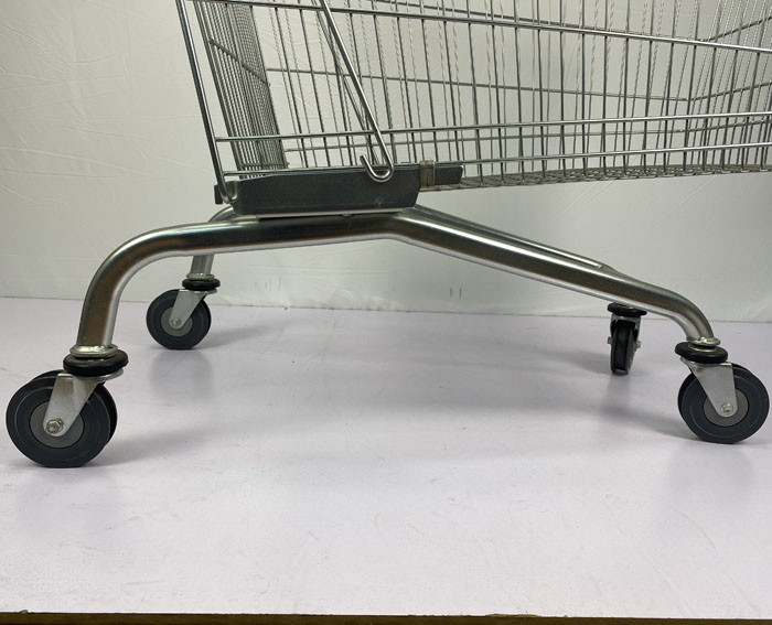 200L Metal Basket Supermarket Grocery Shopping Cart With Baby Sponge Lounge