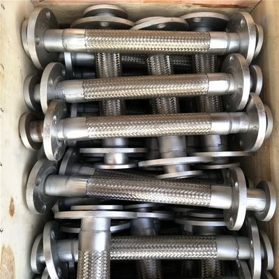 SS 304 Stainless Steel Metal Garden Hose Flange Corrugated Air Conditioning Tank Metal Hose Braided