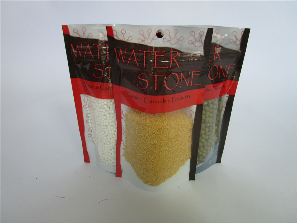 Custom Printed Plastic Gummy Candy / Jelly Bean Packaging Bag With Window