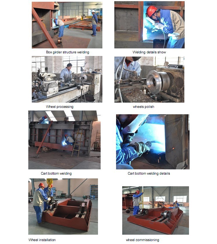 Building shops heavy duty coil handling trolley system on rails