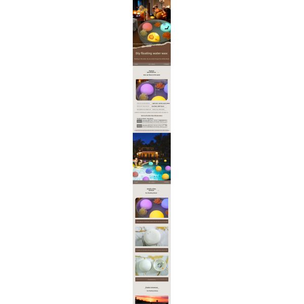 DIY Water Activated Floating Candles Customized Electronic Floating Candles Cordless