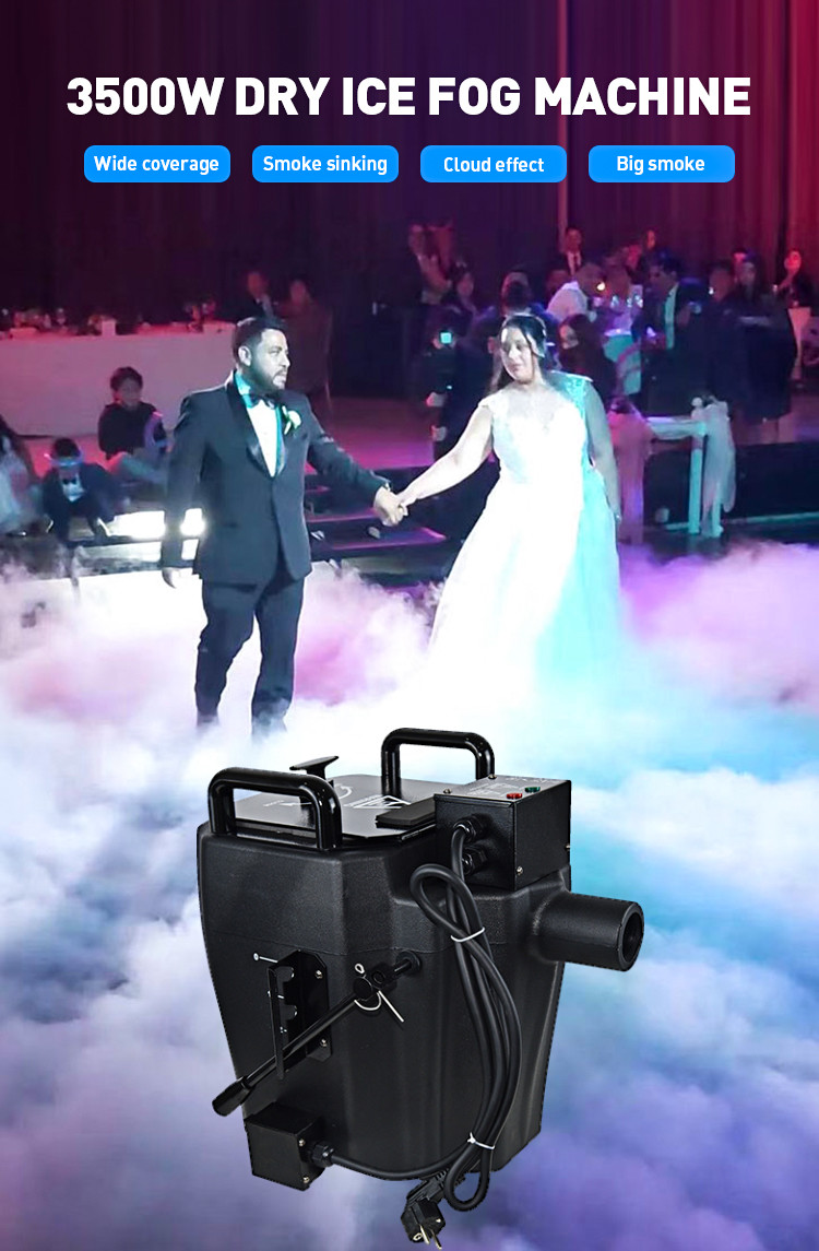 Stage Effects 3500w Low Cloud Effect Heavy Smoke Ice Cleaning Machines For Wedding Fairyland Stage